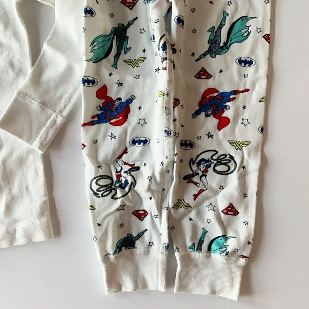 NWT Hanna Andersson Justice League Kids Long John Pajama 3T 90 Cm 4T 5T